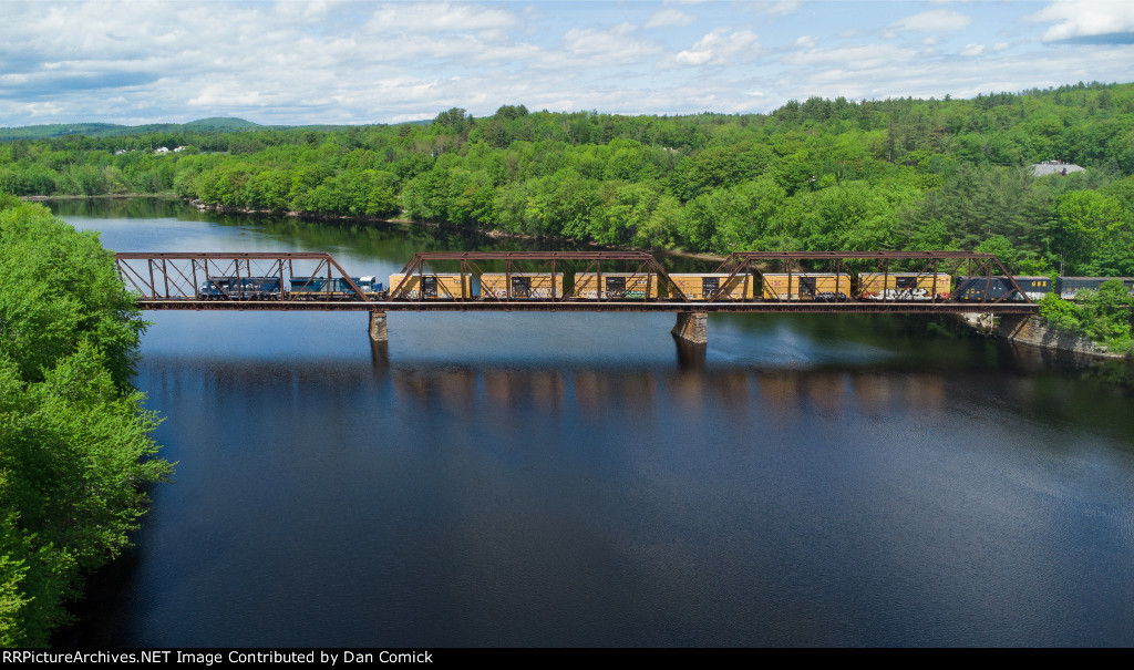 MEC 516 Leads L052 over the Androscoggin River